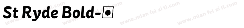St Ryde Bold字体转换